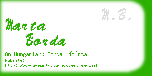 marta borda business card